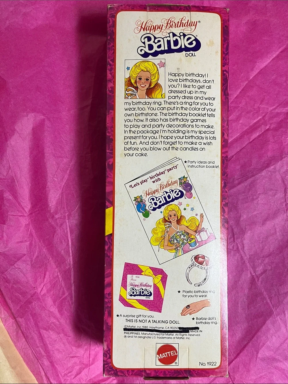 Mattel Happy Birthday Barbie in Pink Gift Box